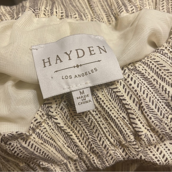 Hayden Los Angeles Striped Palazzo Wide Leg Pants Women's Medium - Picture 3 of 8